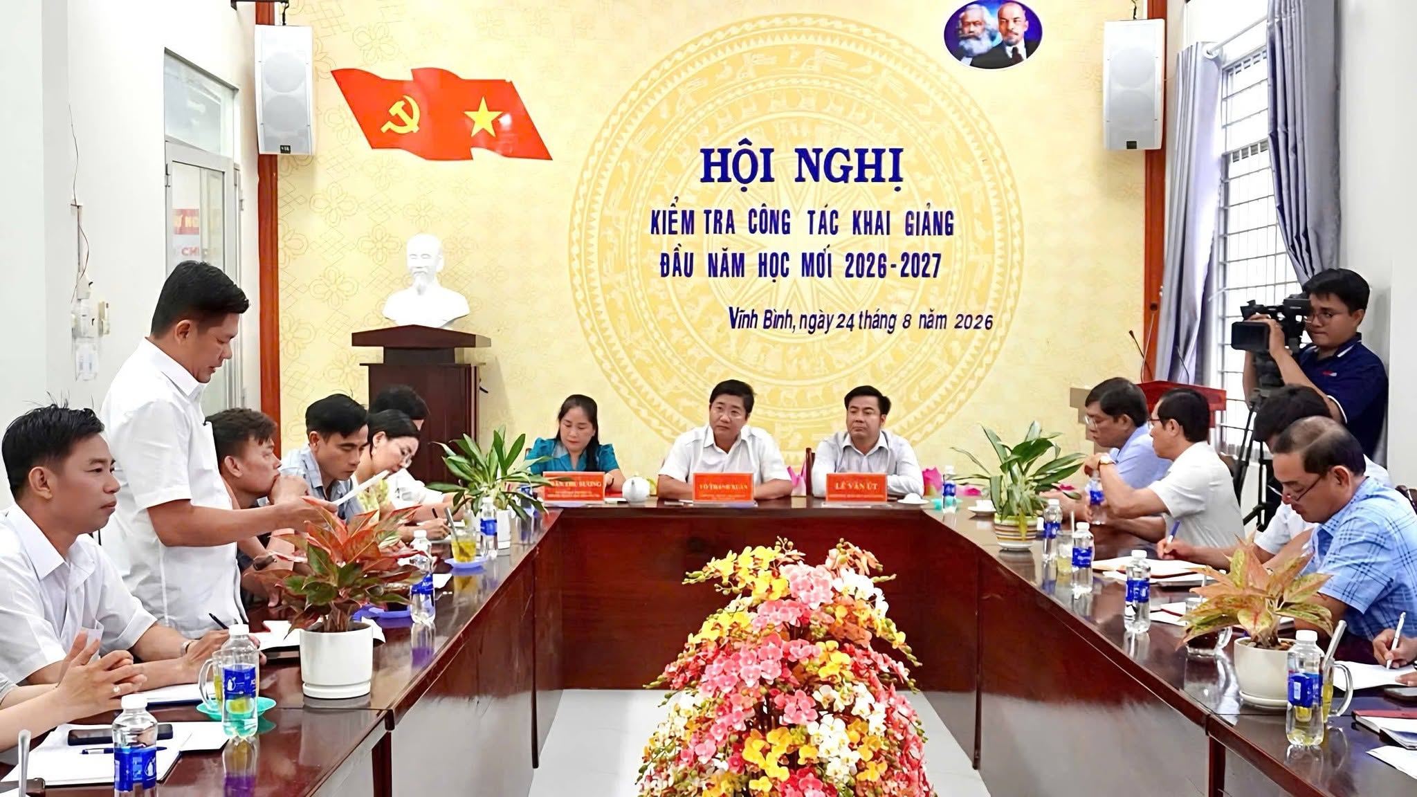 Vĩnh Bình kiểm tra công tác chuẩn bị khai giảng năm học 2026 - 2027