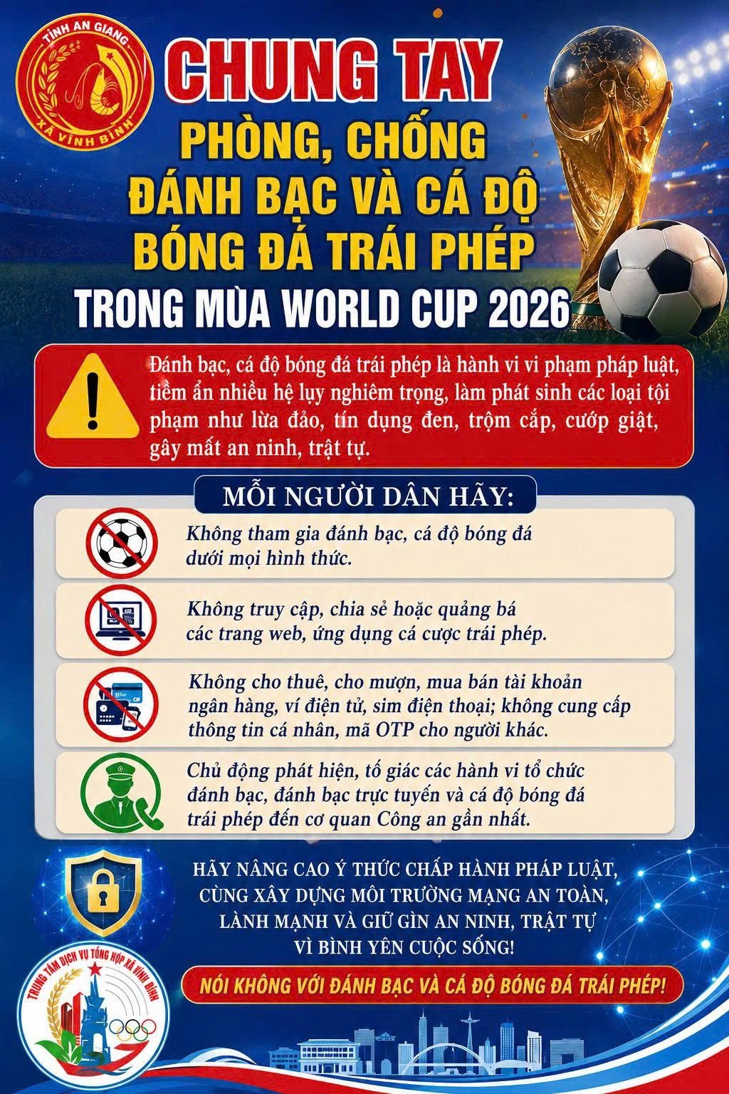 phòng chống cờ bạc mùa world cup 2026